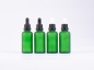 Preview: Grünglasflasche 50ml, mit Pipette OV schwarz
